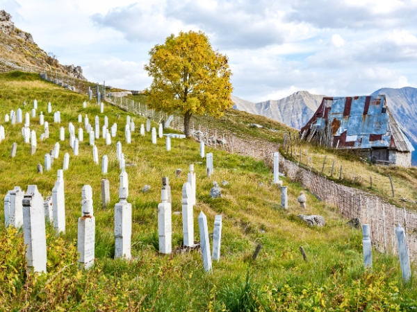 Muslim Cemetery in Lukomir
